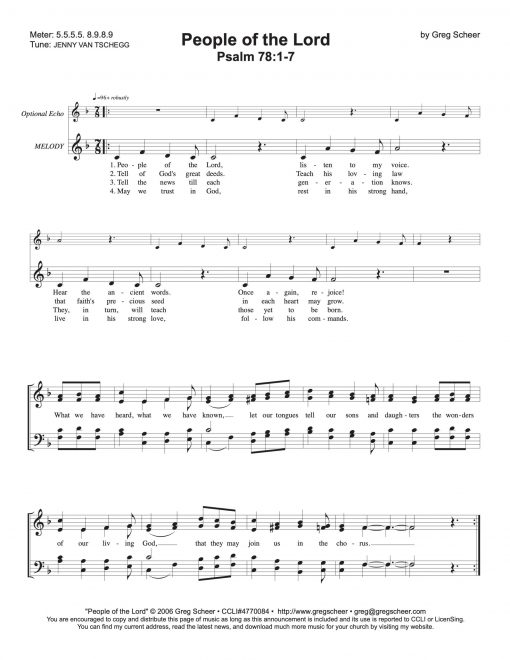 Psalm 78: People Of The Lord