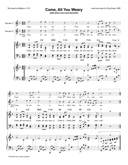 come_all_you_weary Come, All You Weary