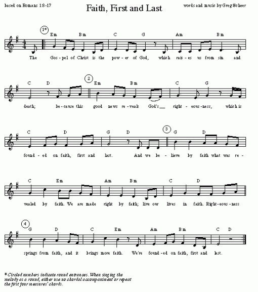 Faith, First and Last