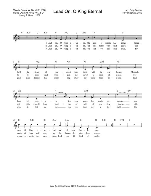 Lead On, O King Eternal (LANCASHIRE)