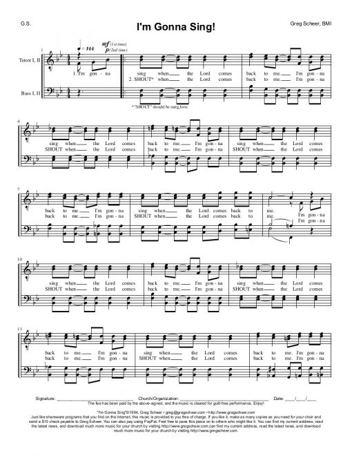 I'm Gonna Sing!