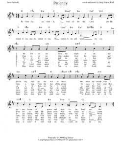 patiently Psalm 40: Patiently