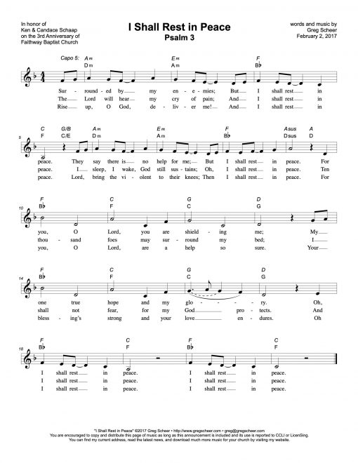 Psalm 3: I Shall Rest in Peace