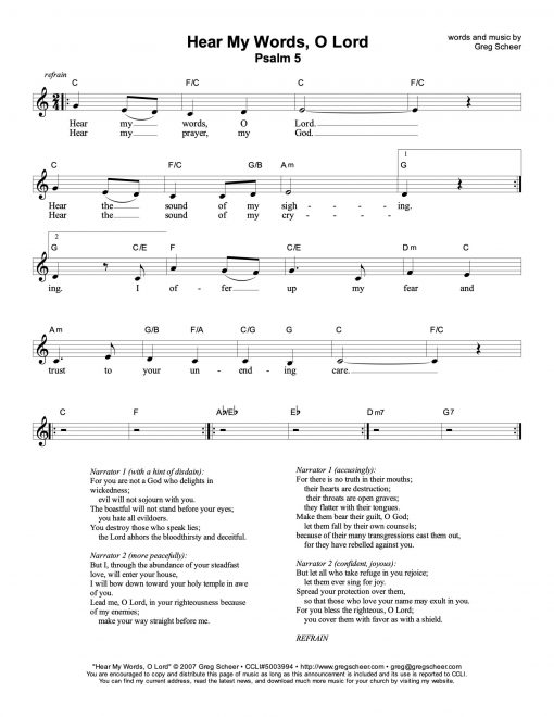 Psalm 5: Hear My Words, O Lord