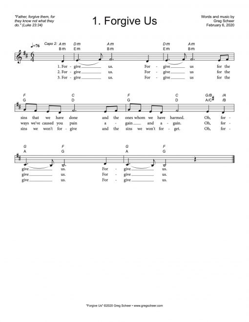 Seven Last Words: 1. Forgive Us