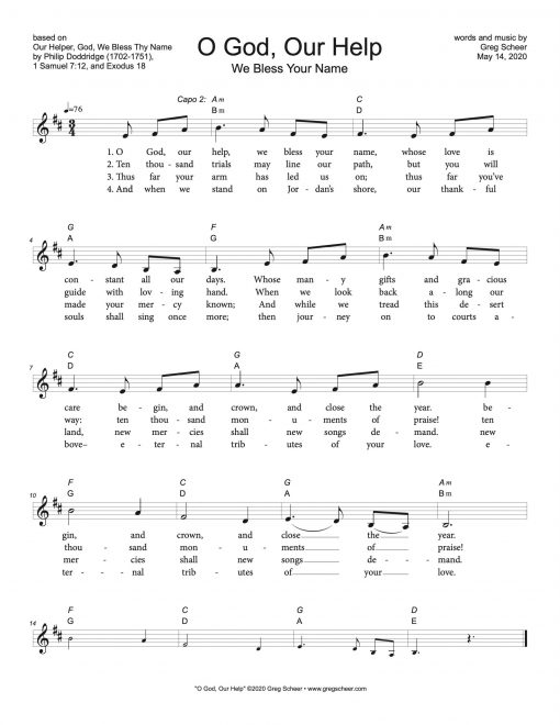 O God, Our Help, We Bless Your Name