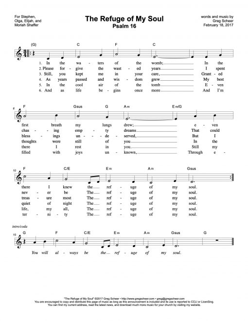 Psalm 16: The Refuge of My Soul