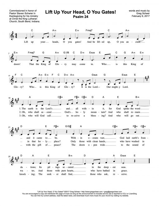 Psalm 24: Lift Up Your Heads, O You Gates!