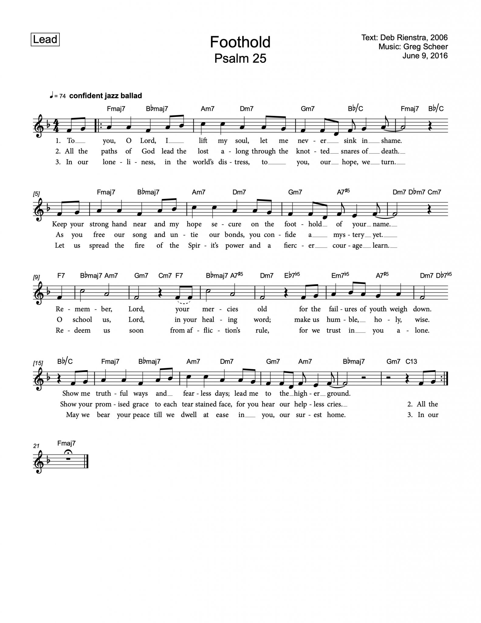 Psalm 25 Foothold Greg Scheer