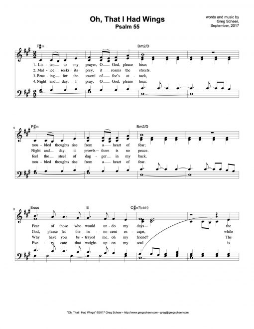 Psalm 55: Oh, That I Had Wings