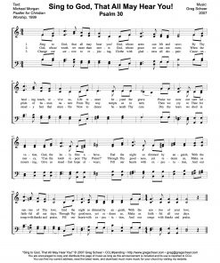 Psalm 30: Sing to God, That All May Hear You!