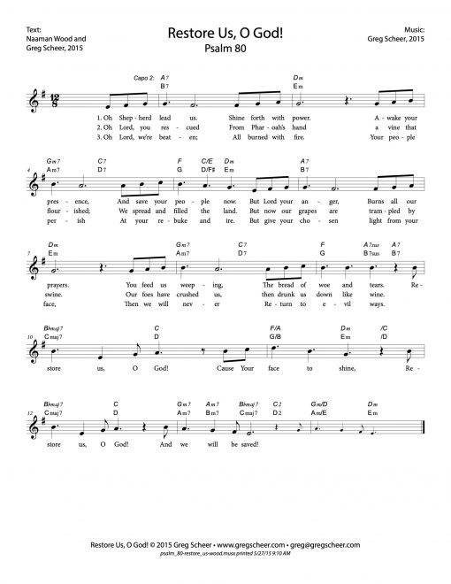 Psalm 80: Restore Us, O God!