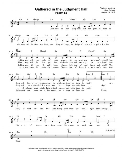 Psalm 82: Gathered in the Judgment Hall