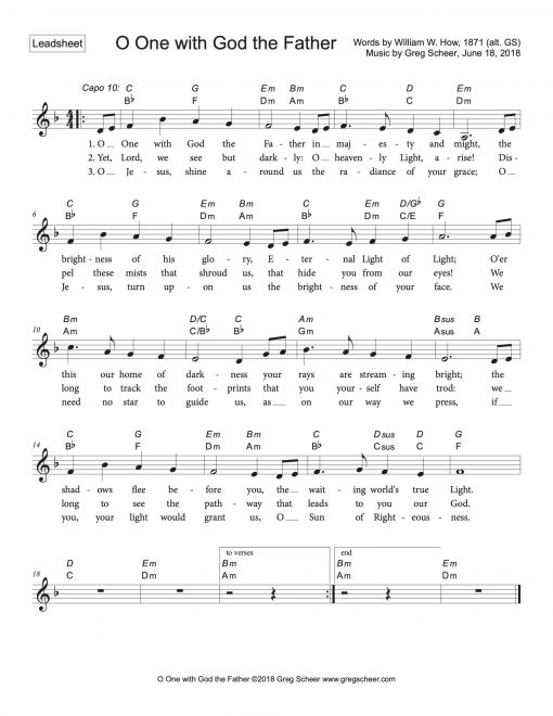 O One with God the Father