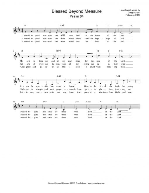 Psalm 84: Blessed Beyond Measure