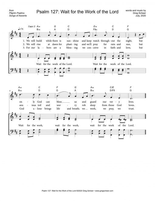 Psalm 127: Wait for the Work of the Lord