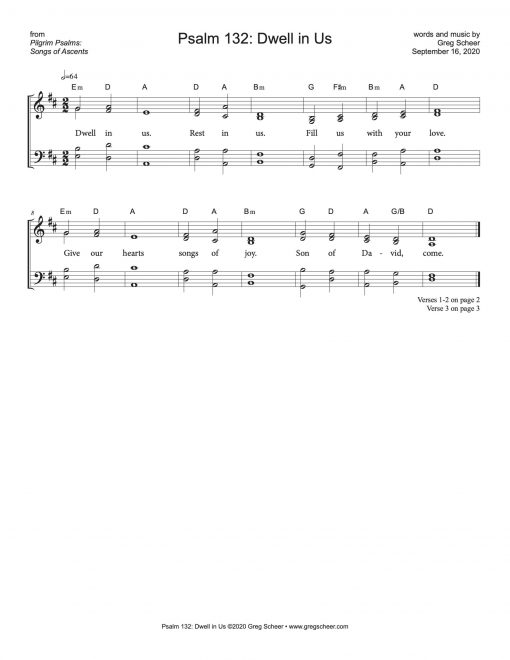 Psalm 132: Dwell in Us