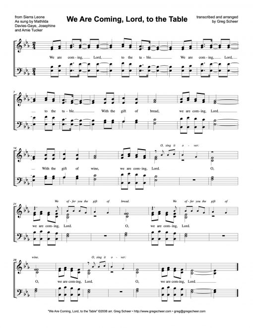 we_are_coming_lord_to_the_table We Are Coming, Lord, to the Table