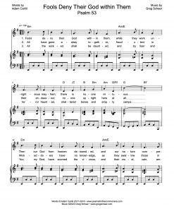 Psalm 53: Fools Deny Their God within Them