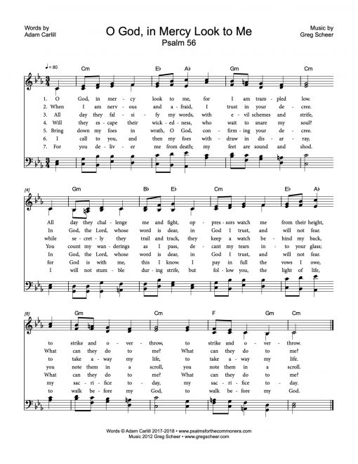 Psalm 56: O God, in Mercy Look to Me