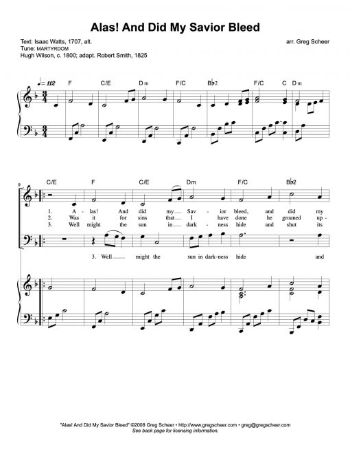 Alas! And Did My Savior Bleed (MARTYRDOM)