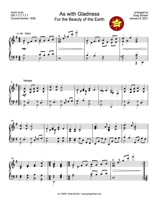 As With Gladness / For the Beauty of the Earth (DIX)