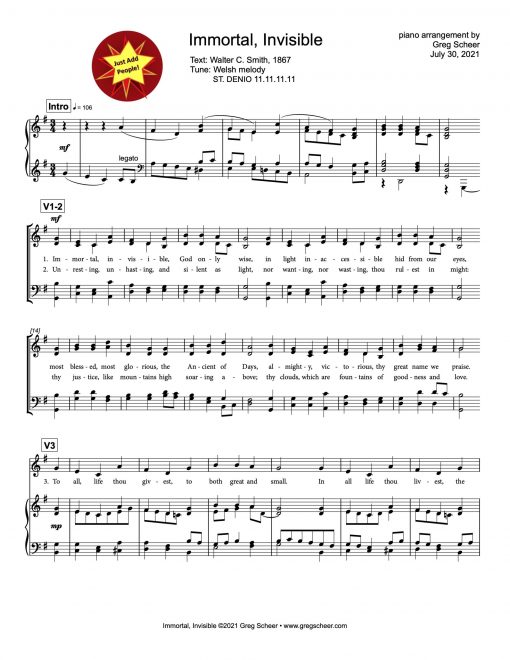 Immortal, Invisible (ST. DENIO)