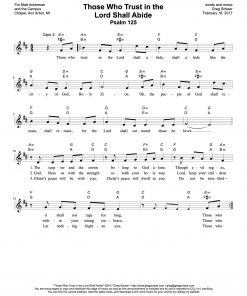 Psalm 125: Those Who Trust in the Lord Shall Abide