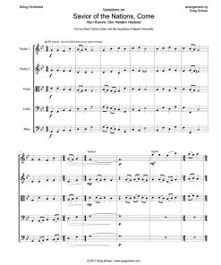 savior_of_the_nations_come Savior of the Nations, Come (Nun Komm, Der Heiden Heiland) – string orchestra