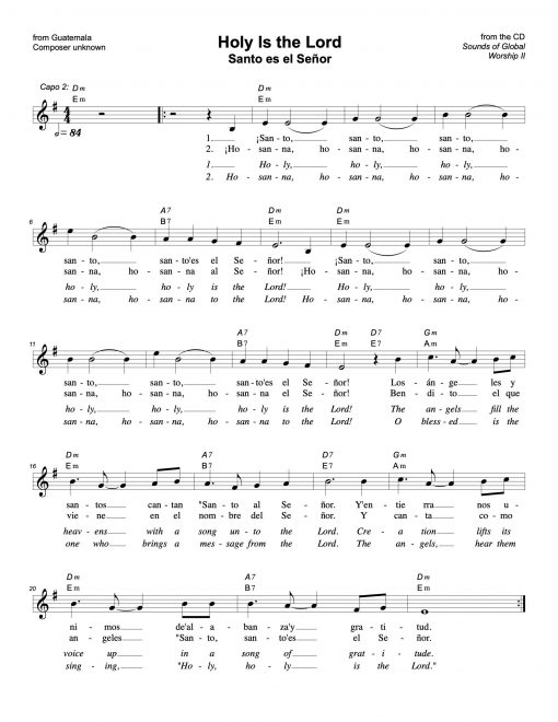 Holy Is the Lord/Santo Es El Señor