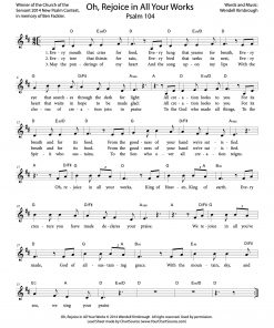 Psalm 104: Oh, Rejoice in All Your Works