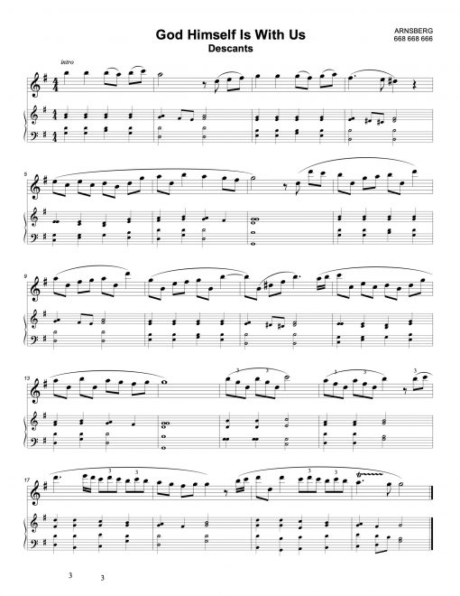 God Himself Is with Us (ARNSBERG) – violin descant