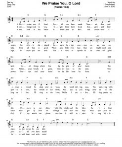 Psalm 104: We Praise You, O Lord