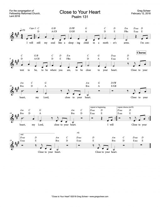 Psalm 131: Close to Your Heart