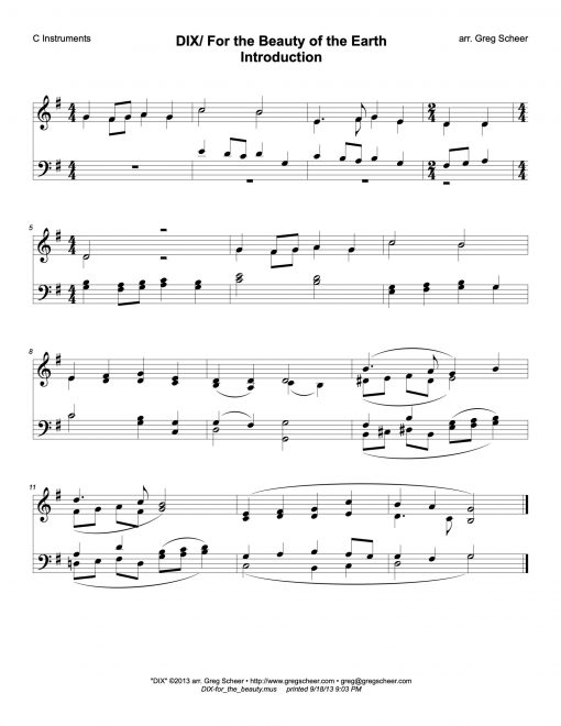 DIX-for_the_beauty-C DIX (For the Beauty of the Earth) – instrumental introduction