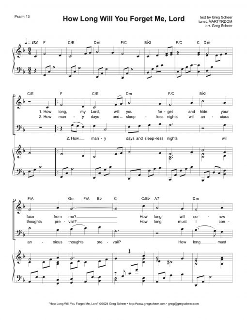 Psalm 13: How Long Will You Forget Me, Lord (MARTYRDOM)