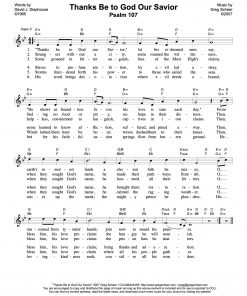 Psalm 107: Thanks Be to God Our Savior
