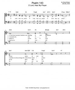 Psalm 143: O Lord, Hear My Prayer