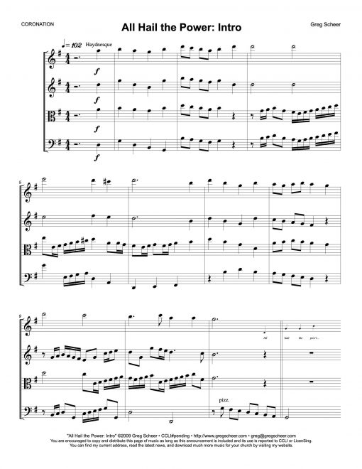 All Hail the Power (CORONATION) – string intro