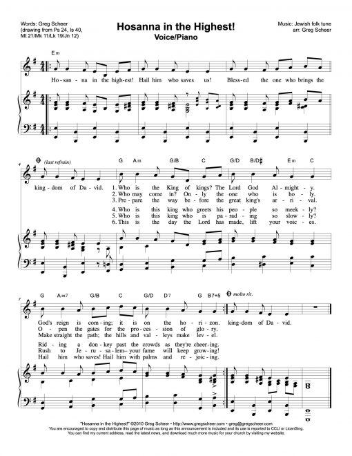 Hosanna in the Highest (The King of Glory)