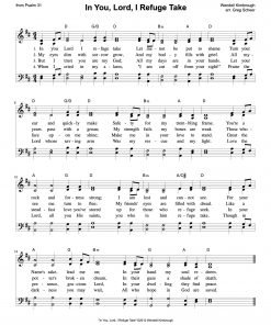 Psalm 31: In You, Lord, I Refuge Take