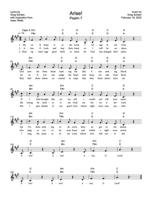 Psalm 7: Arise!