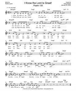 Psalm 135: I Know the Lord Is Great!