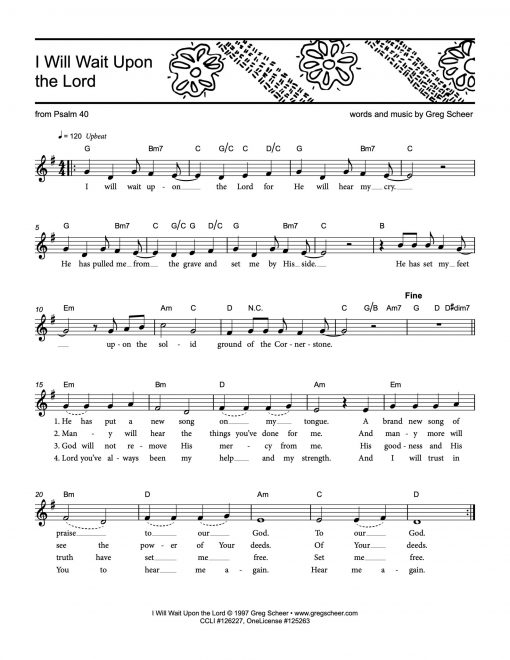 I Will Wait Upon the Lord