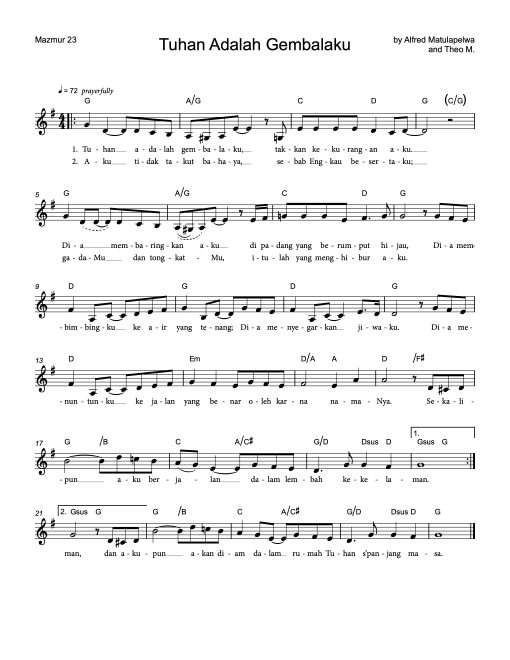 Tuhan Adalah Gembalaku/You, Lord, You Are My Shepherd of Love