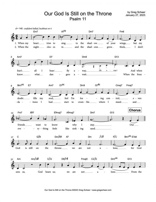 Psalm 11: Our God Is Still on the Throne