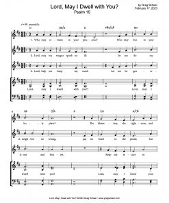 Psalm 15: Lord, May I Dwell with You?