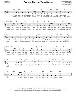 Psalm 115: For the Glory of Your Name