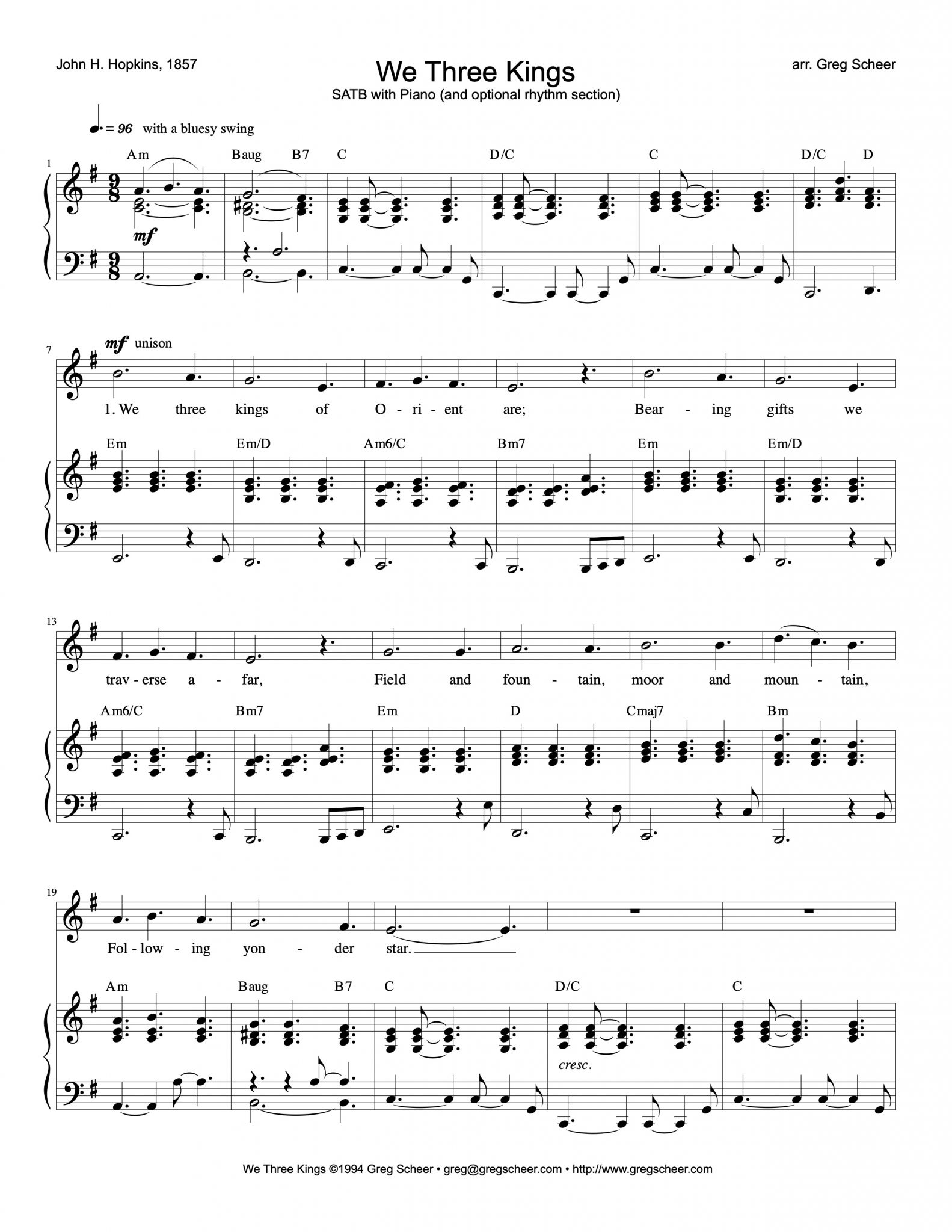 We Three Kings Greg Scheer