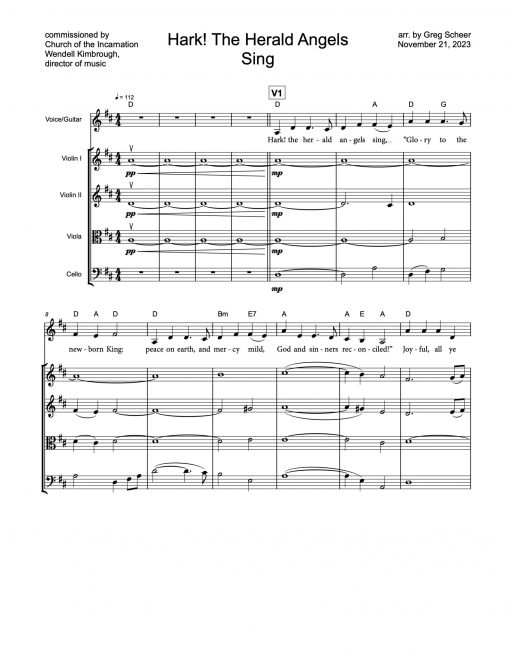 Hark! The Herald Angels Sing – strings